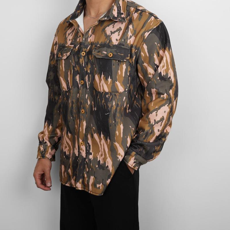 پیراهن مردانه استین بلند طرح دار کد 900024