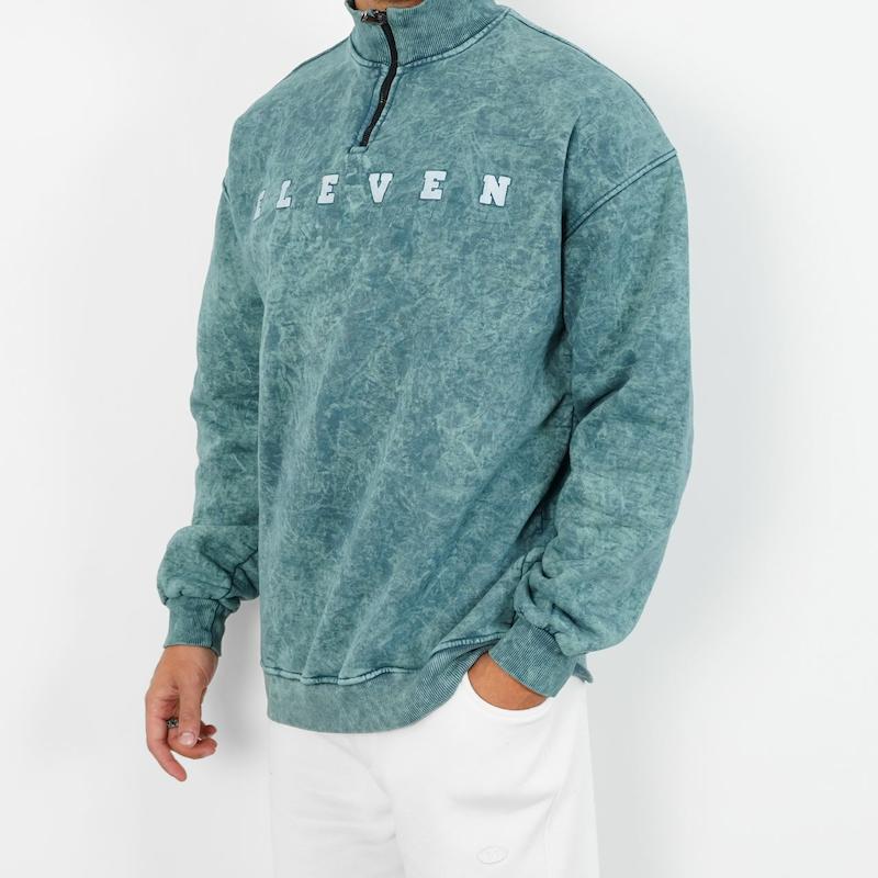 پولوشرت مردانه دورس نیم زیپ سنگشور اورسایز کد 100574