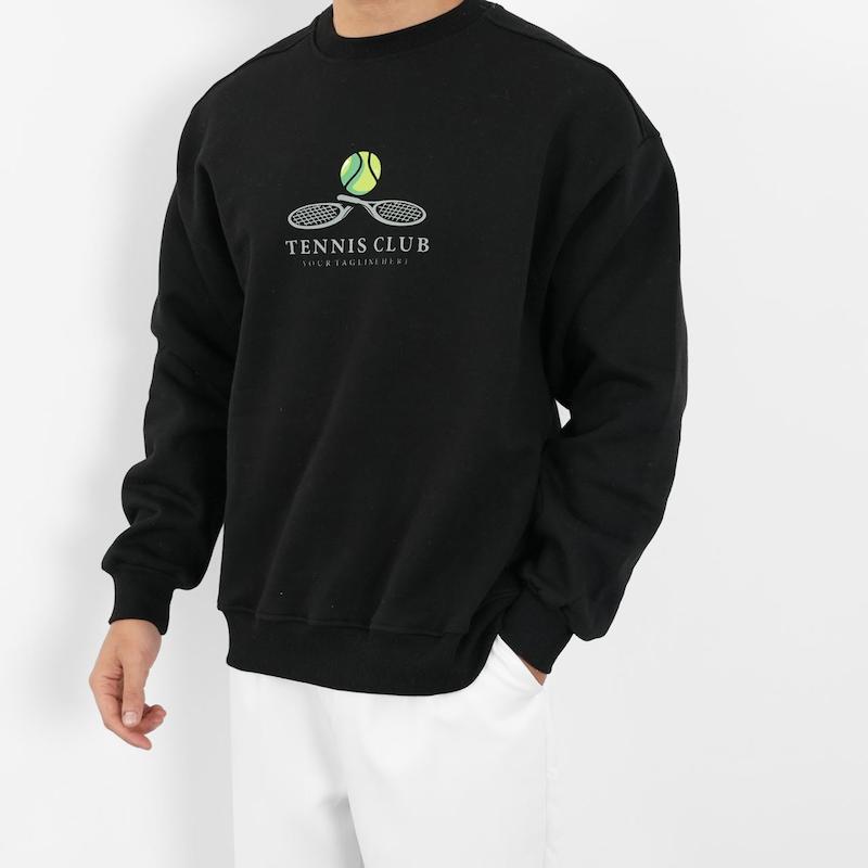 سوییتشرت  مردانه دورس رگولار فیت چاپ دار کد 100578