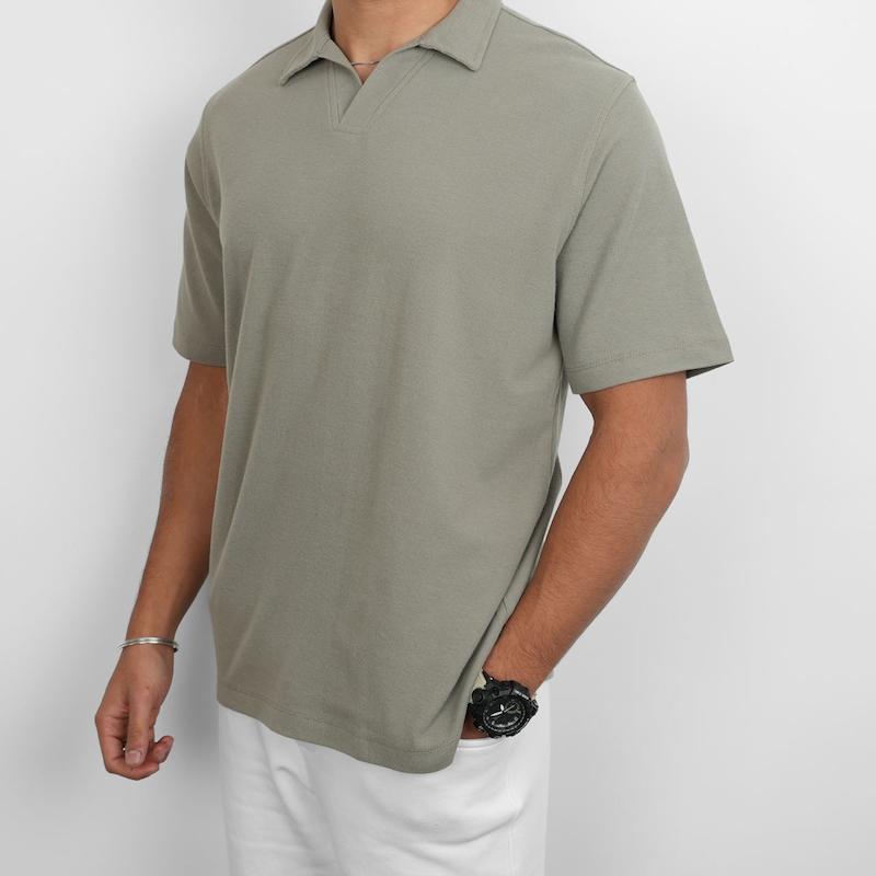 پولوشرت مردانه استین کوتاه دکمه دار کد 900052