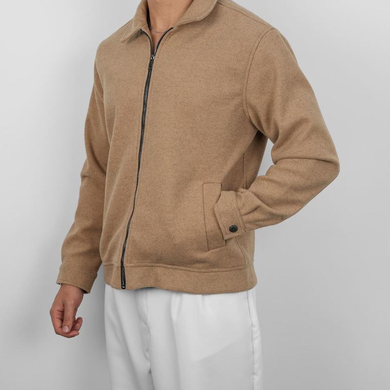 جکت مردانه فوتر رگولار فیت زیپ دار کد 5000526