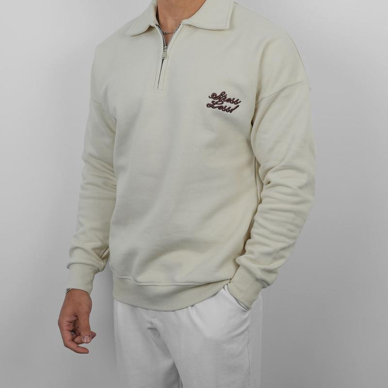 پولوشرت مردانه نیم زیپ دورس رگولار فیت گلدوزی کد 100592