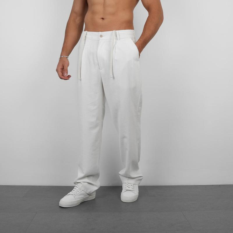 شلوار مردانه پارچه ای بگی فول کش کد 200206