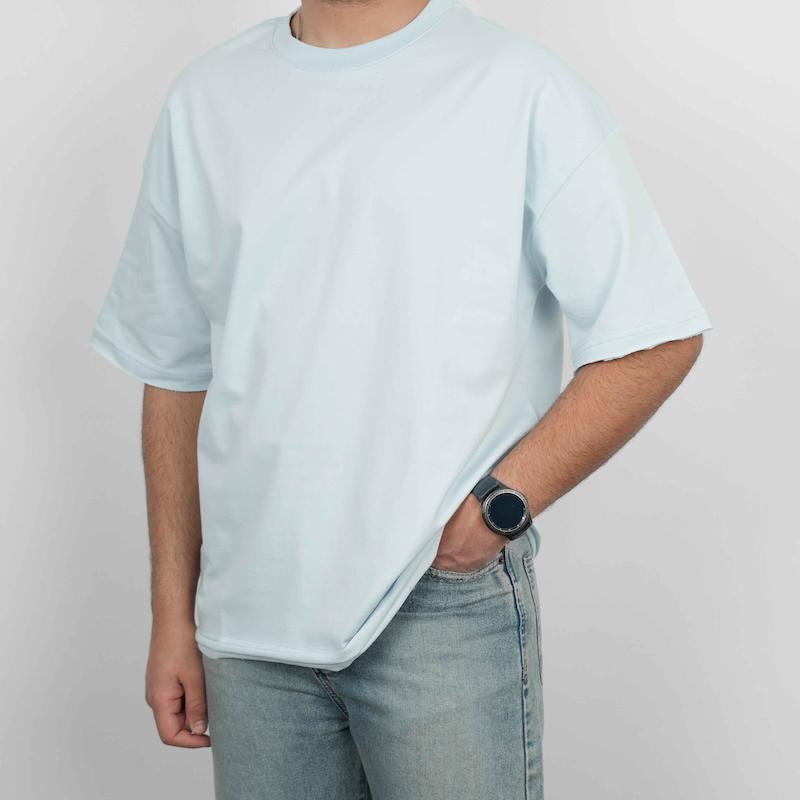 تیشرت پنبه ای اورسایز ساده کد 100670