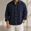 پیراهن مردانه پنبه باکسی استین بلند ساده 100774