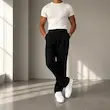 شلوار مردانه لایسل بگی ساده 200273
