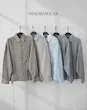 پیراهن مردانه باکسی استین بلند پارچه ای طرح دار کد 100779