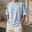 تیشرت مردانه پنبه اورسایز جلو گلدوزی کد 100788