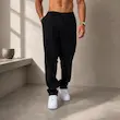 شلوار مردانه پارچه ای نیم بگ ساده کجراه کد 200275