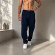 شلوار مردانه پارچه ای نیم بگ ساده کجراه کد 200275