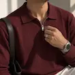 پولوشرت مردانه بافت استین بلند زیپ دار کد 100794