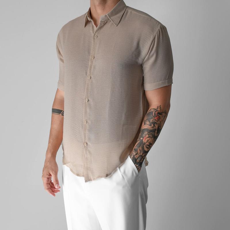 پیراهن نخی رگولار  کد 100102