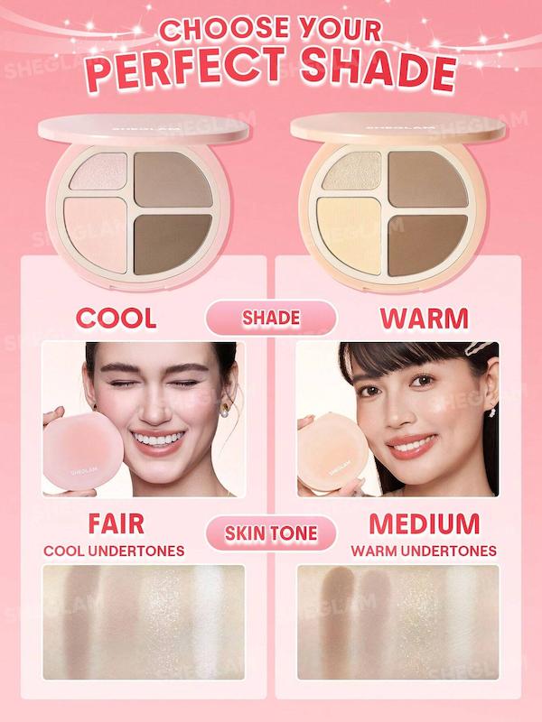   پالت کانتور، هایلایتر و رژگونه شیگلم، |  SHEGLAM Contour & Glow Palette