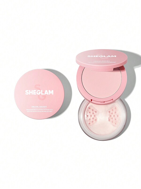 پودر فیکس دو کاره شیگلم SHEGLAM INSTA-READY FACE & UNDER EYE SETTING POWDER DUO