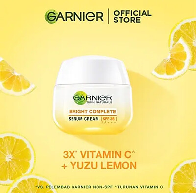 کرم روشن کننده ویتامین C گارنیه Garnier Bright Complete Vitamin C Serum Cream