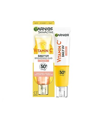 کرم ضد آفتاب ضدلک بیرنگ ویتامین c گارنیر 40میل garnier vitamin c sunscreen