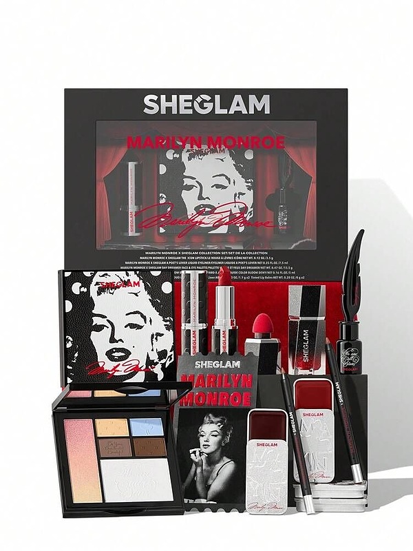 پک آرایشی مرلین مونرو شیگلم monroe X sheglam collection set