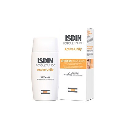 ضد آفتاب اکتیو یونیفای ایزدین بی رنگ  ISDIN active unify SPF50