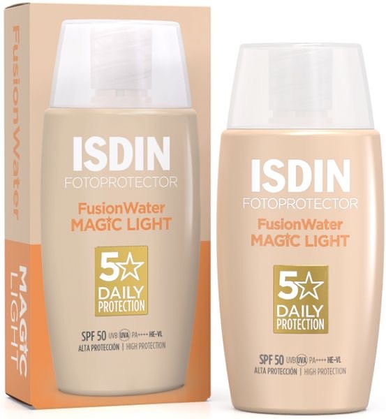 ضد آفتاب ایزدین مدل فیوژن واتر مجیک رنگ لایت   ISDIN  FusionWater Magic Light SPF50