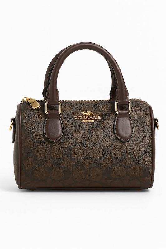 کیف دستی زنانه استوانه‌ای طرح مونگرام مدل CCH-201 