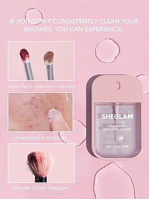 اسپری تمیز کننده براش شیگلم   SHEGLAM Quick refresh brush spray cleanser