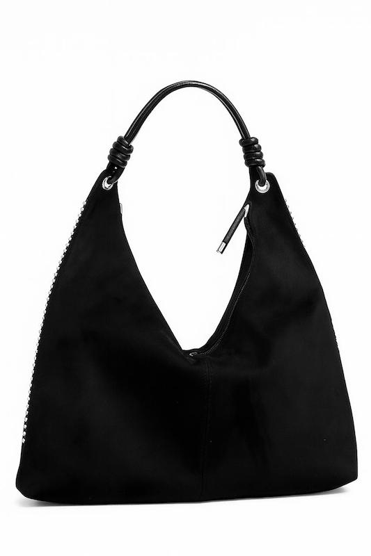 کیف شانه‌ای زنانه هوبو نگین‌دار مدل HB-103 