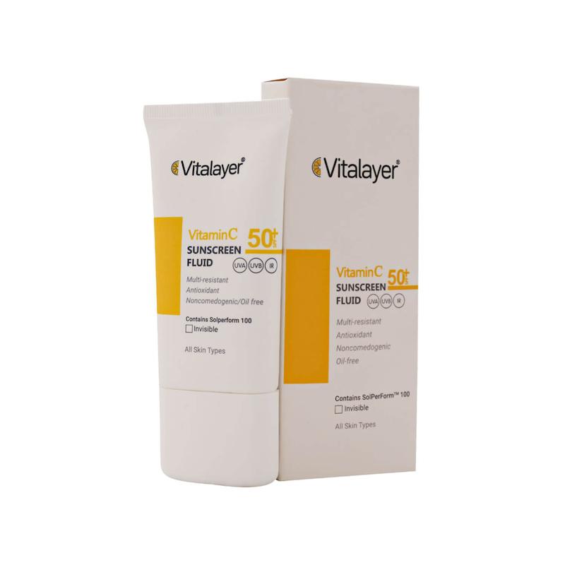 فلوئید ضدآفتاب ویتامین C ویتالیر (Vitalayer Vitamin C Sunscreen Fluid – Transparent)