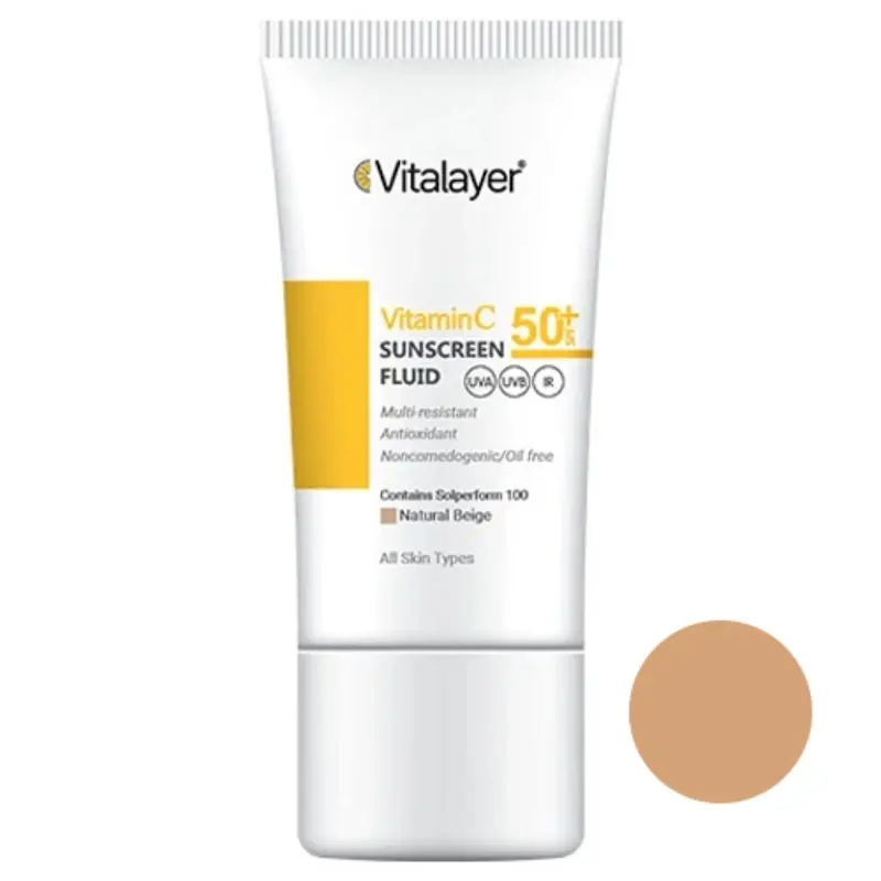 فلوئید ضدآفتاب ویتامین C ویتالیر (Vitalayer Vitamin C Sunscreen Fluid – Transparent)