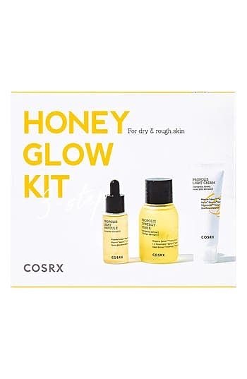 کیت محصولات مینی سایز پروپلیس و عسل کوزارکس COSRX HONEY GLOW KIT آبرسان، ترمیم کننده و ضد جوش