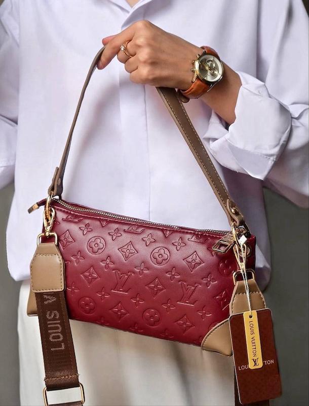 کیف شانه‌ای کرم مونوگرام – مدل -202LV