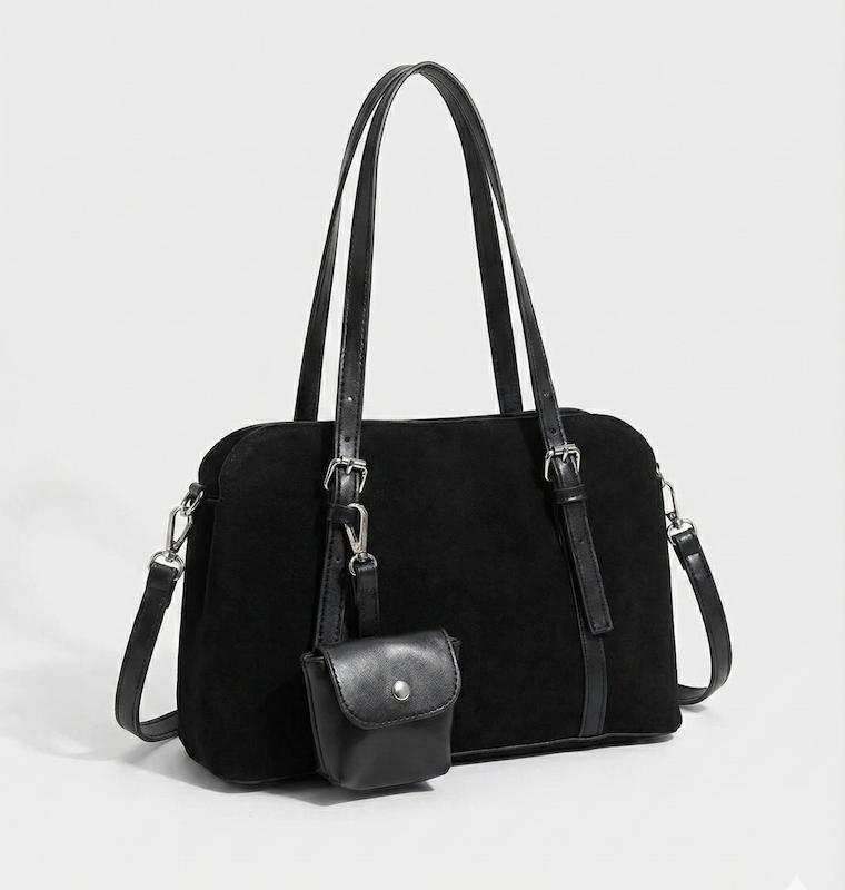 کیف دستی زنانه مشکی همراه با کیف هندزفری BL501