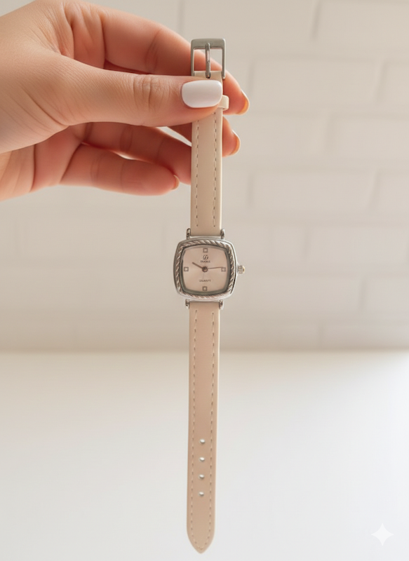 ساعت فلورا چرمی مینی طرح بافت