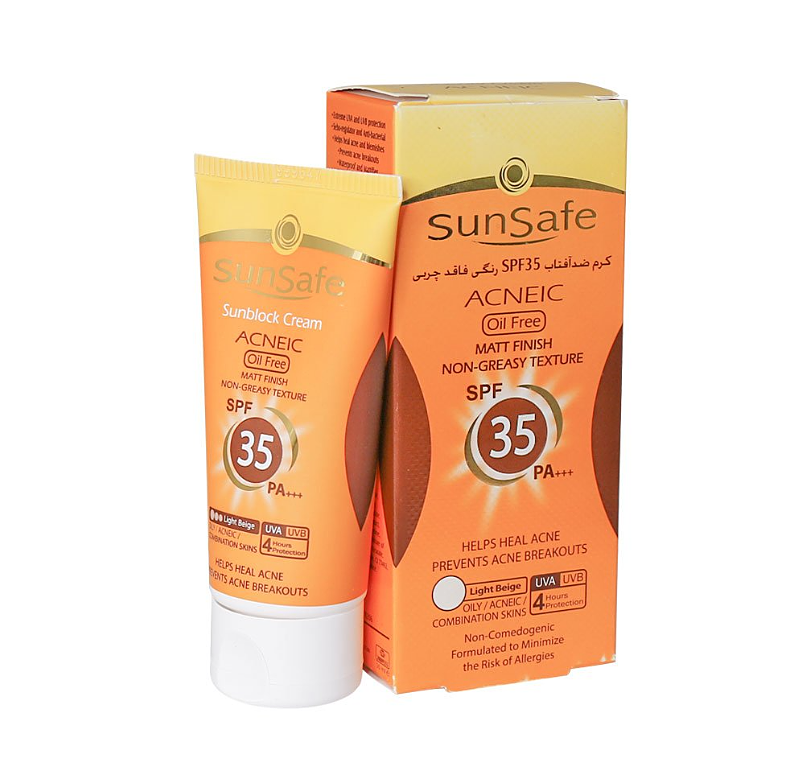 کرم ضد آفتاب فاقد چربی SPF 35 سان سیف Sun safe