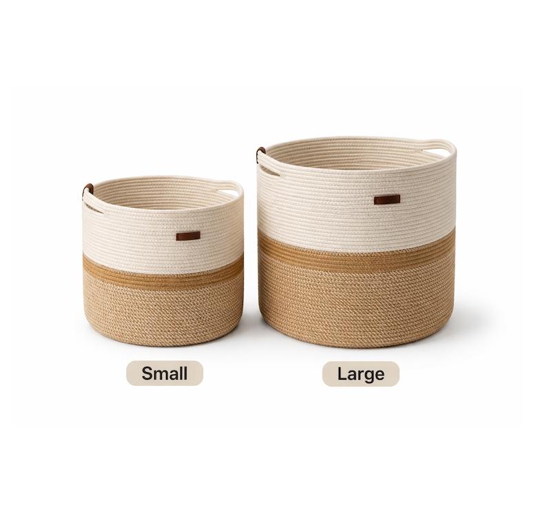 سبد نظم‌دهنده بافت نخی دستگیره‌دار (Small / Large)