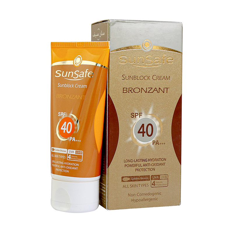 کرم ضد آفتاب برنزه کننده SPF 40 سان سیف Sun safe