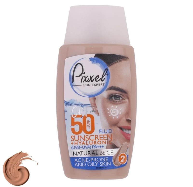 کرم ضد آفتاب رنگ بژ طبیعی پیکسل