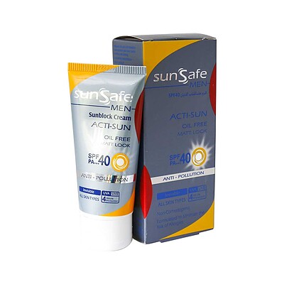 کرم ضد آفتاب آقایان SPF 40 سان سیف Sun safe