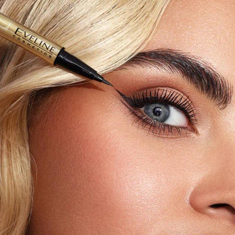 خط چشم نازک ضد آب اولاین مدل Eveline Waterproof Thin Eyeliner