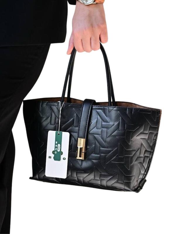کیف دخترانه چاپدار دو کیف مدل قفل چرخشی کد BEN13