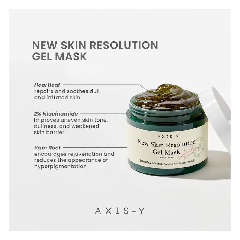 ژل ماسک شفاف‌کننده و تسکین‌دهنده اکسیس وای(100 ml) | AXIS-Y New Skin Resolution Gel Mask