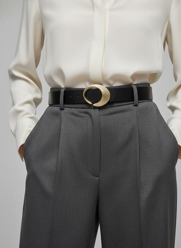 کمربند زنانه عرض ۳ سانت مدل هلال طلایی