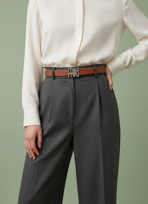 کمربند زنانه عرض ۳ سانت مدل MIU MIU