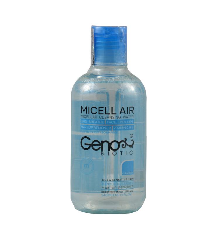 محلول پاک کننده آرایش میسلار واتر مناسب پوست خشک و حساس ژنوبایوتیک Geno