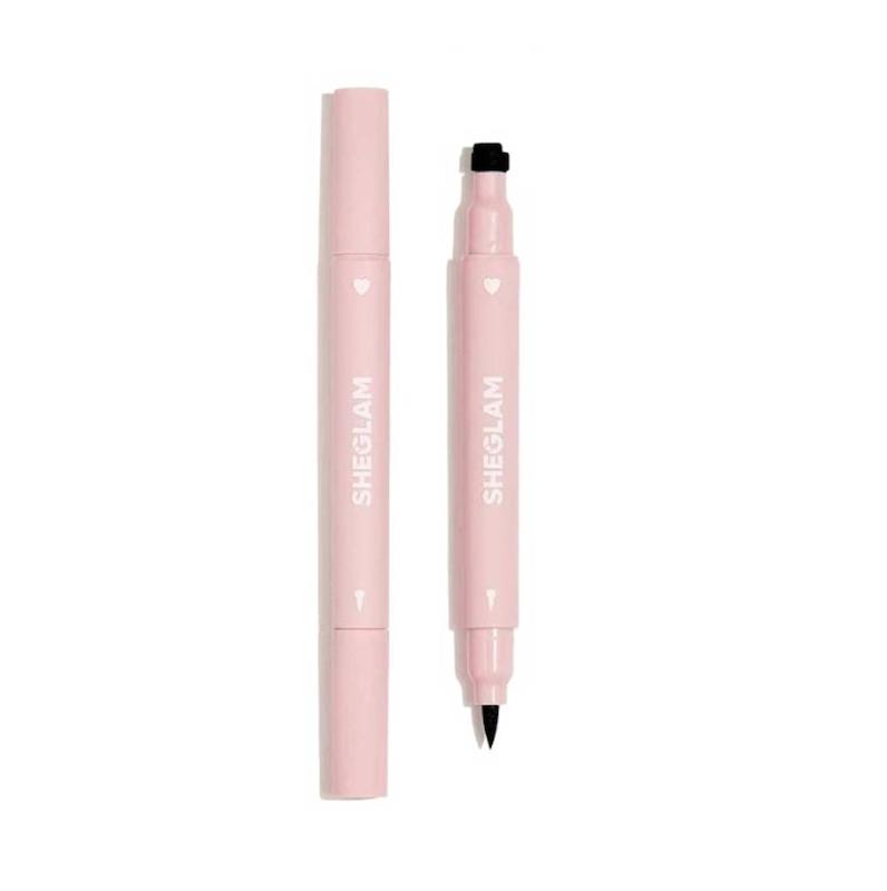 خط چشم ماژیکی ۲ در ۱ شیگلم با استامپ قلبی heart eyes 2-in-1 stamp eyeliner