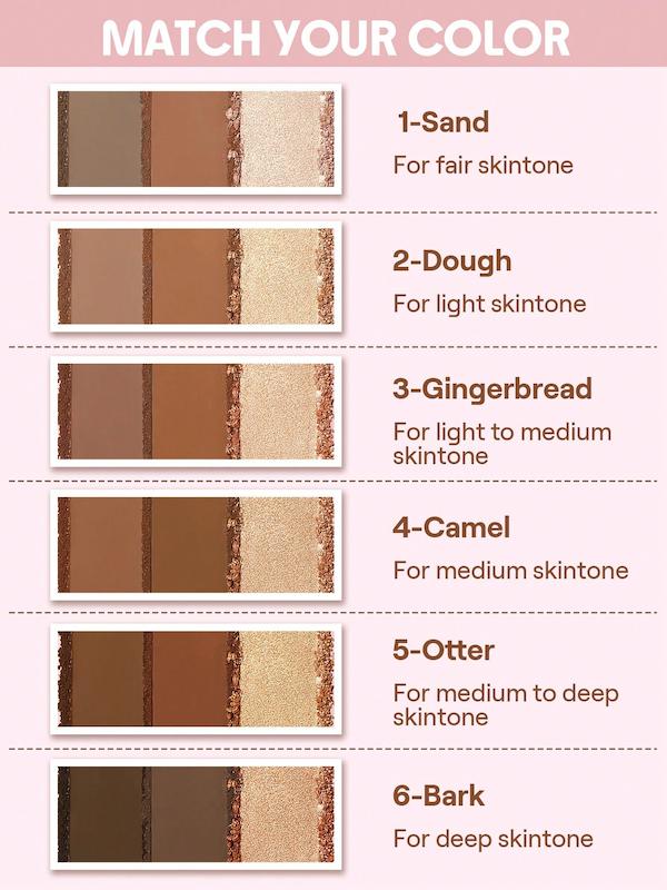 پالت کانتور سه رنگ شیگلم trio hero face palette