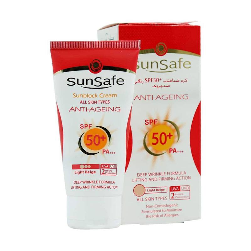 کرم ضدآفتاب ضدچروک سان‌سیف SPF50+ | ANTI-AGEING