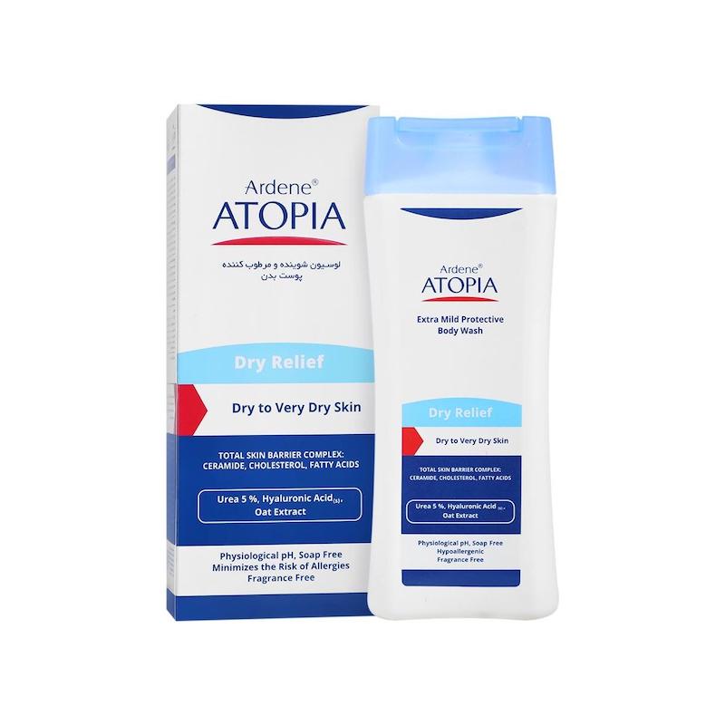 لوسیون شوینده و مرطوب‌کننده بدن درای ریلیف آتوپیا (250ml)