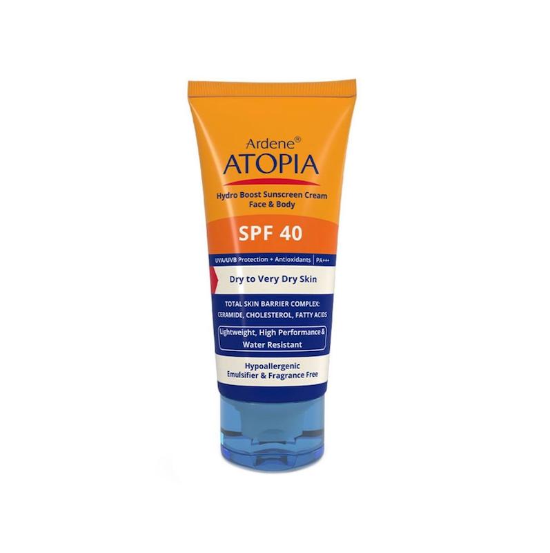 کرم ضدآفتاب رطوبت‌رسان صورت و بدن درای ریلیف آتوپیا SPF40 (50ml)