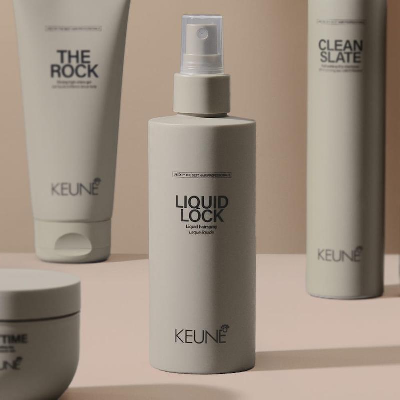 اسپری فیکس کننده و براق کننده مو کئون Liquid Lock | Keune Style Liquid Lock