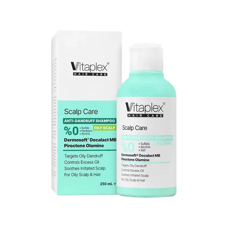 شامپو ضد شوره ویتاپلکس مناسب مو و پوست سر چرب 250 میل  Vitaplex Anti-Dandruff Shampoo for Oily Scalp 250ml